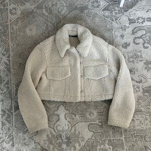 Zara Cozy Cream Sherpa Jacket